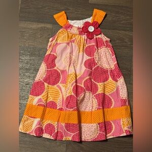 Ashley Ann Girls Orange & Pink Flower Sundress
Dress Size 6